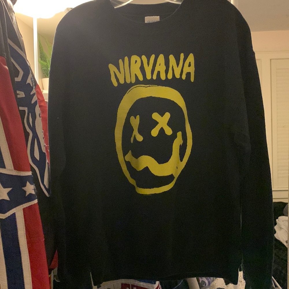 official nirvana crew neck black